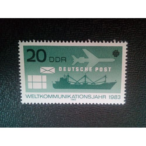 Timbre Allemagne / Rda Yt 2417 Transport De Courrier Par Voie Maritime Et Aérienne 1983 ( 021104 )