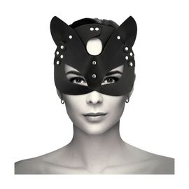 Masque En Cuir Vegan Avec Oreilles Chat Coquette