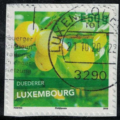 Luxembourg 2018 Oblitéré Used Fruits Duederer Variété De Prune Su