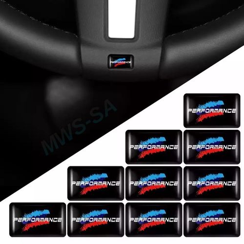 X10 Autocollant Sticker 3d Bmw New Logo M Performance Volant Garniture Sport +