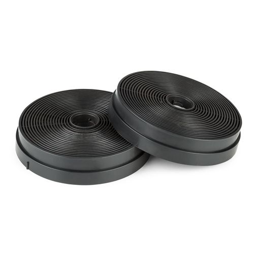 Set 2 Fltres À Charbon Actif Pour Hotte Aspirante Klarstein Skyfall Smart 17,5x3,5 Cm (Øxh) - Noir
