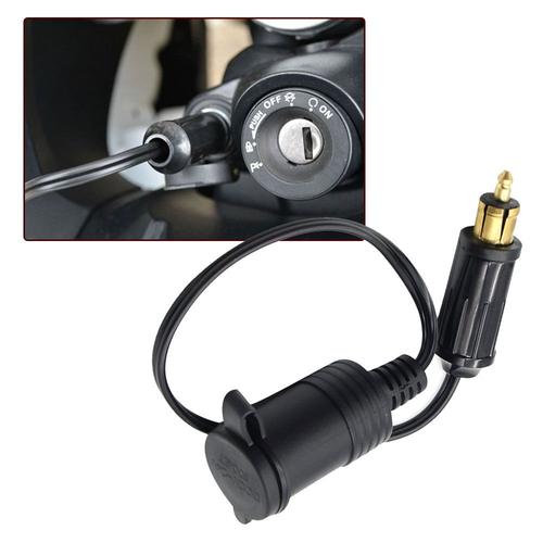 Prise Ue Pour Allume-Cigare De Moto, Convertisseur Vers Adaptateur De Voiture, Câble D'alimentation Cc 12v 24v Pour Bmw Din Hella