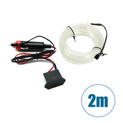 Bande Lumineuse Led Rouge Universelle, Décoration Intérieure De Voiture, Lumière De Bande De Fil, Allume-Cigare, Accessoires De Prise De Séparation 12v