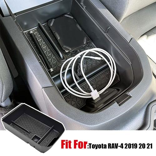 Accoudoir Central De Voiture Abs, Boîte De Rangement, Organisateur De Console Centrale Secondaire, Compatible Avec Toyota Rav-4 2019 2020 2021