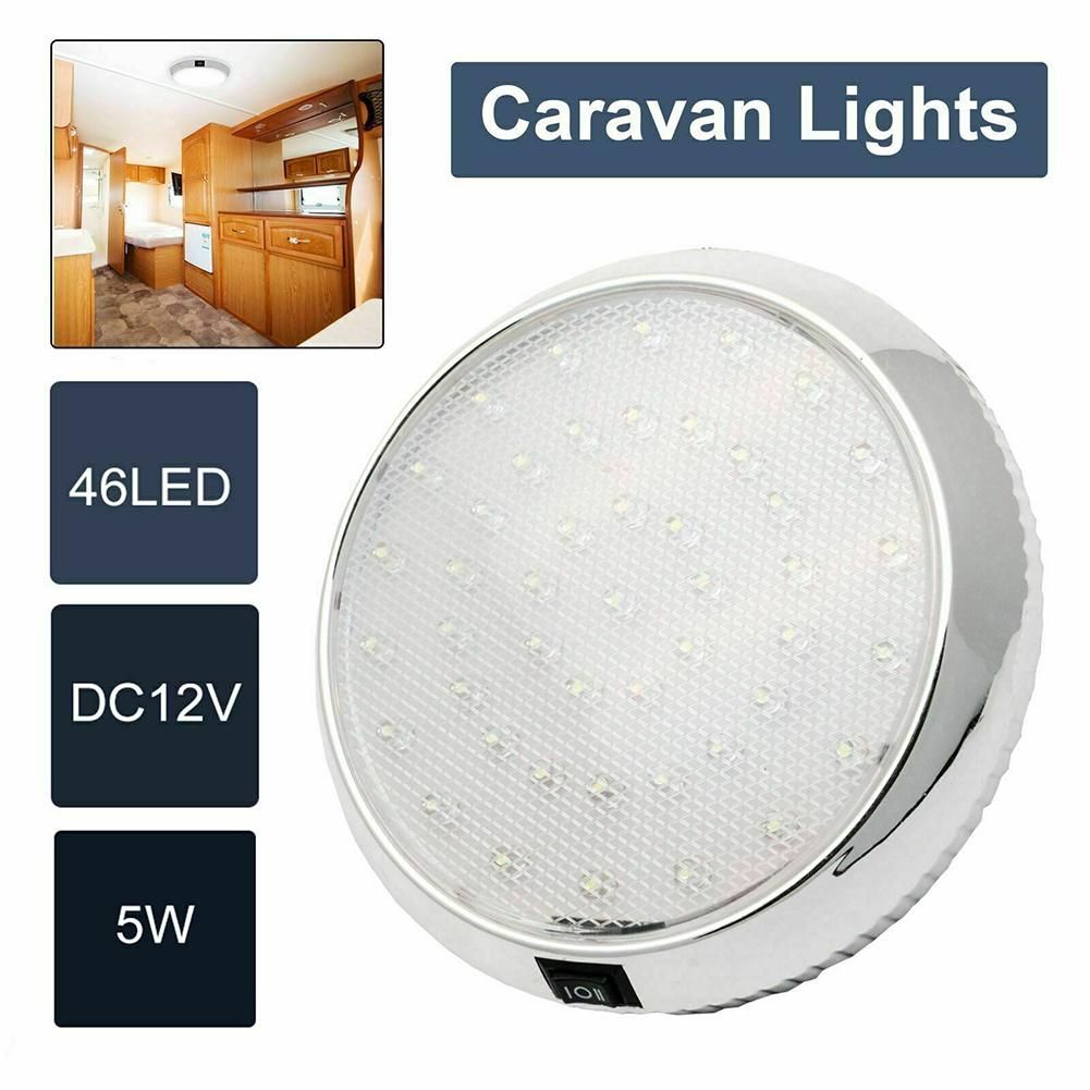 Plafonnier Led Blanc Pour Cabine, Caravane, Camping-Car, Van, Caravane, Intérieur, Lampe De Toit, Luminaire Décoratif, 46led, 12v