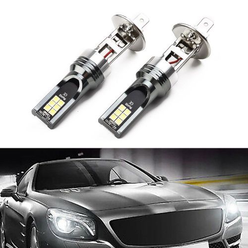 Ampoules De Phares Pour Moto Et Voiture, Accessoire D'éclairage Auto Super Lumineux, Feux De Croisement Et De Route, 2 Lampes À Led, Type H1, Couleur Blanche 6000k