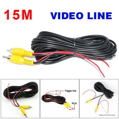 Câble RCA 15m pour caméra de recul et caméra de recul, rallonge pour stationnement