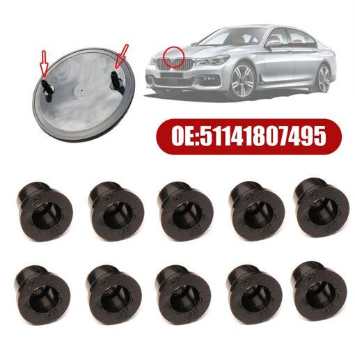 10pcs Abs Logo De Capot Coffre Embl�me Fixation Oeillet Pour...