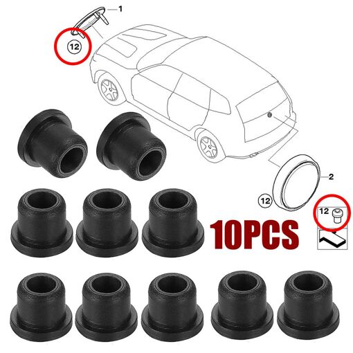 10pcs Abs Logo De Capot Coffre Embl�me Fixation Oeillet Pour... - 2