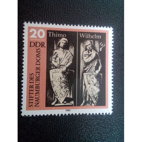 Timbre Allemagne / Rda Yt 2451 Figures Fondatrices De La Cathédrale De Naumburg 1983 ( 021104 )