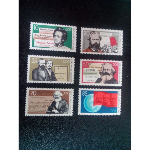 Timbre Allemagne / Rda Yt 2427 A 2432 Séries: 100ème Anniversaire De La Mort Du Philosophe Karl Marx 1983 ( 021104 )