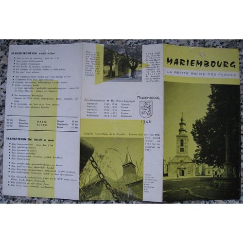 Mariembourg. Dépliant Touristique.