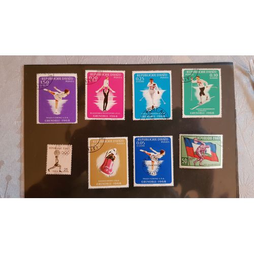 Lot De Timbres Haiti - Jeux Olympiques De Grenoble 1968