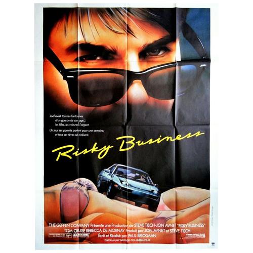 Risky Business - Véritable Affiche De Cinéma Pliée - Format 120x160 Cm - De Paul Brickman Avec Tom Cruise, Rebecca De Mornay, Joe Pantoliano - 1983