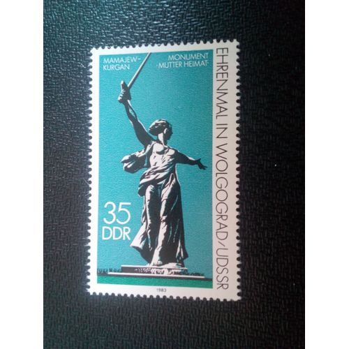Timbre Allemagne / Rda Yt 2472 Mémorial "Motherland" Volgograd 1983 ( 021104 )