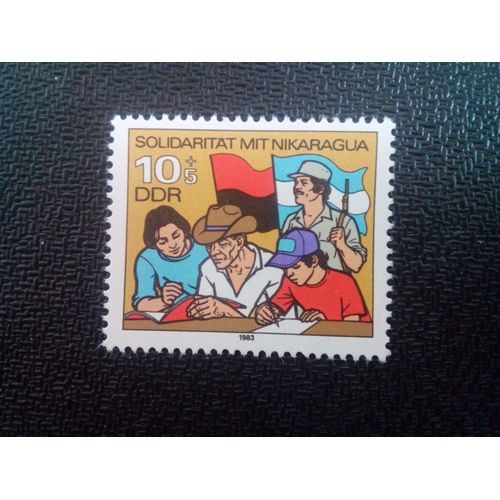Timbre Allemagne / Rda Yt 2473 Solidarité Avec Le Nicaragua 1983 ( 021104 )