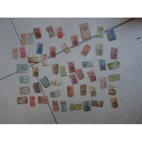 Lot De 50 Timbres Fiscaux