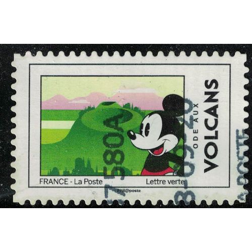 France 2018 Oblitéré Daté Used Mickey Et La France Ode Aux Volcans Y&t 1589 Su