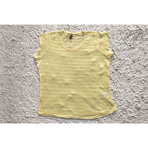 Haut Naf Naf Jaune Transparent Taille S