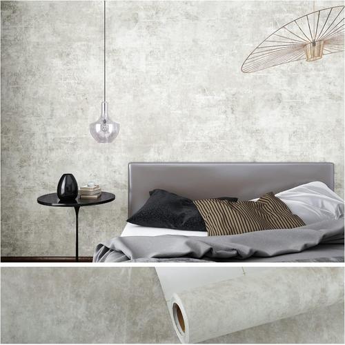 Papier Peint Imitation Ciment 60cm×900cm Stickers Muraux Salle de Bain Papier Peint Beton Gris Vinyle Adhesif Cuisine.[Z863]