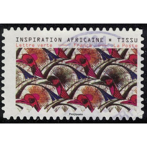 France 2019 Oblitéré Used Tissus Motifs Nature Inspiration Africaine Timbre 07 Y&t 1665 Su
