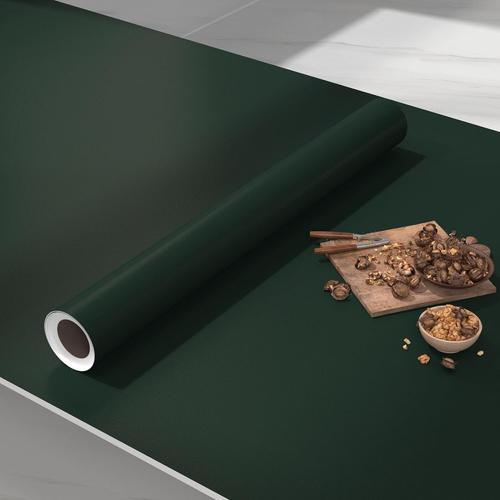 Papier peint autocollant en vinyle épais pour plan de travail de cuisine - 60 x 1000 cm - Vert foncé.[Z3834]