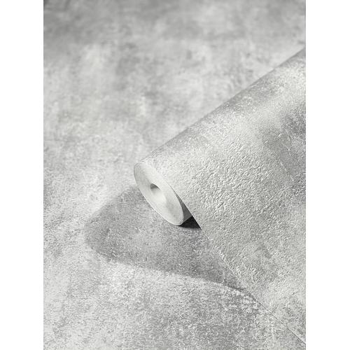 Papier peint gris clair aspect béton HAILEY pour le salon, la chambre ou la cuisine Made in Germany 10,05m x 0,53m papier.[Z2049]