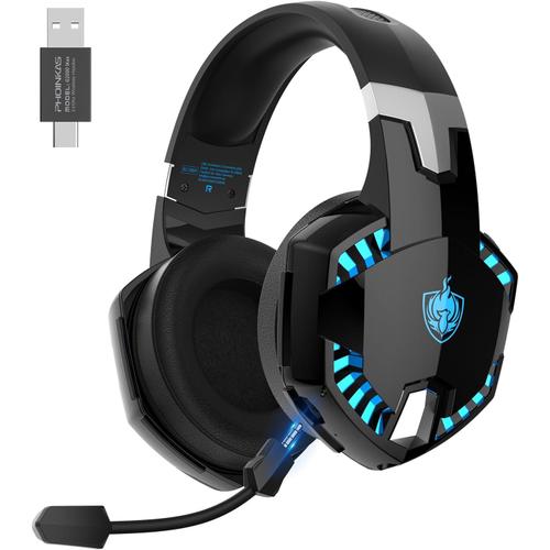 Casque Gaming Wireless pour PS4/PS5/Switch/PC/Téléphone Portable/Ordinateur Portable/Tablette, 2,4GHz Dongle(USB et.[Z234]