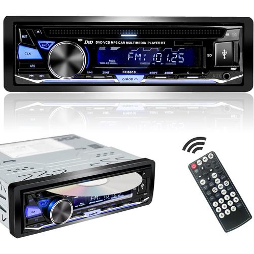 1 Din Autoradio avec Lecteur CD DVD Bluetooth USB, FM/AM Radio avec RDS,MP3 SD AUX RCA 12V.[Z676]