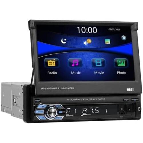 Audio stéréo de Voiture Radio Bluetooth 1DIN 7 ""HD Moniteur d'écran Tactile rétractable MP5 SD FM USB Lecteur de Vue.[Z1803]