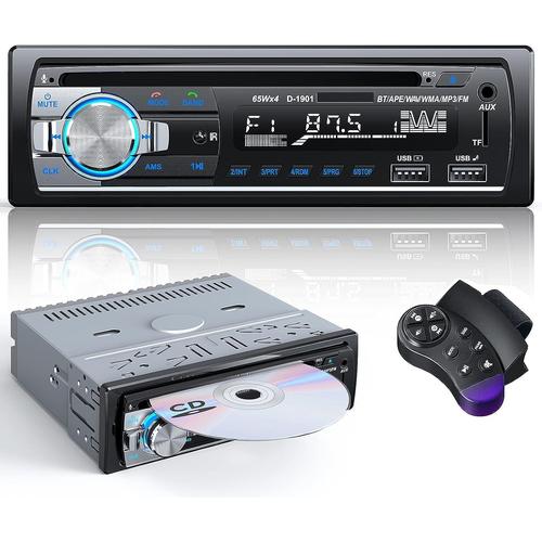 Autoradio Bluetooth CD DVD Lecteur, RDS Poste Radio Voiture Bluetooth 5.0 Mains-Libres 1 Din Autoradio FM avec USB Micro SD.[Z130]