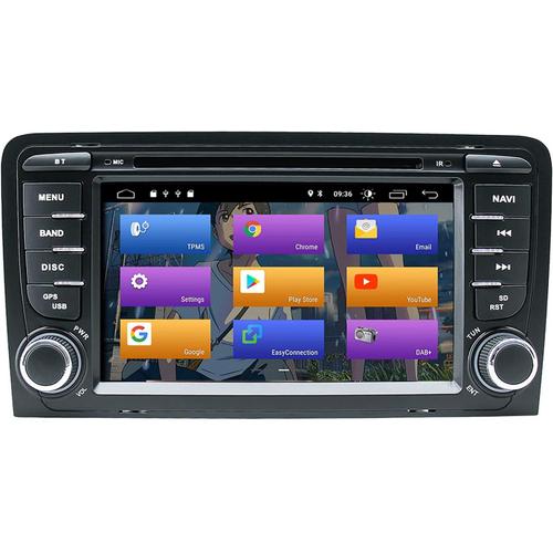pour Audi A3 S3 RS3 Android 11 Double Din 7 ""Lecteur DVD de Voiture Multimédia Navigation GPS Auto Radio Stéréo Car Auto.[Z1828]