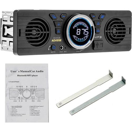 Autoradio Bluetooth Mains Libres stéréo FM intégré 2 Haut-parleurs Prend en Charge la Lecture Audio USB SD AUX.[Z297]