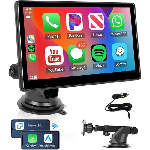 sans Fil Carplay & Android Auto Portable Autoradio Support pour Youtube, 10.1 Pouces IPS Écran Tactile Autoradio.[Z951]