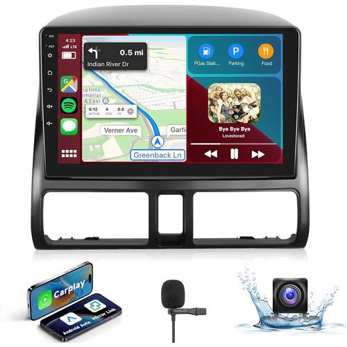 9"" Autoradio Bluetooth Carplay sans Fil pour Honda CRV 2002-2006 Android Auto mit GPS Navi/WiFi,Airplay,Siri/Google,Podofo.[Z1335]