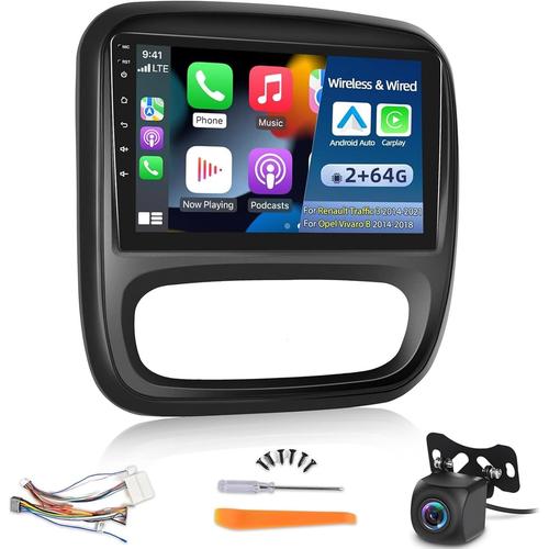 Autoradio Android pour Renault Traffic 3 2014-2021 et Opel Vivaro B 2014-2018, Carplay et Android Auto sans Fil -.[Z1474]