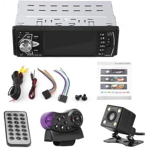 Radio coche Bluetooth pantalla,Autoradio Lecteur avec caméra de recul, 4.1 Pouces HD Bluetooth Mains Libres Voiture Lecteur.[Z1508]