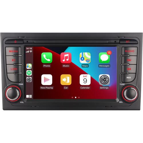 Car Radio Compatible avec sans Fil CarPlay/Android Auto pour Audi A4 S4 RS4 2002-2008 avec écran Tactile de 7 Pouces.[Z1550]