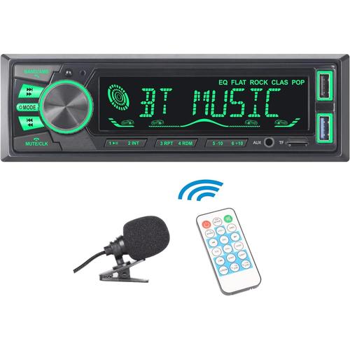 Autoradio Bluetooth Single Din LCD Radio Audio avec luminosité Ajustement Application Contrôle MP3 Player Soutiens Hands.[Z48]