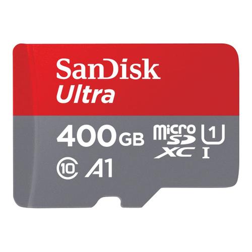 SanDisk Ultra - Carte mémoire flash (adaptateur microSDXC vers SD inclus(e)) - 400 Go - A1 / UHS-I U1 / Class10 - microSDXC UHS-I