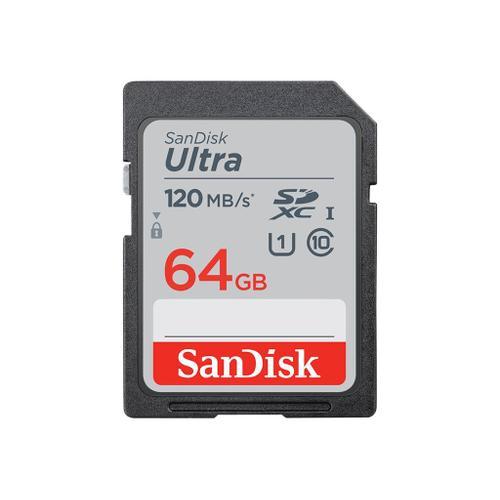 SANDISK Carte SD Ultra 64Go 120Mo/s