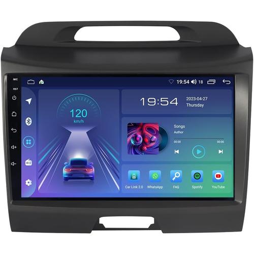 Autoradio Android 12 pour Kia Sportage MK3 SL 2010-2015 Écran Tactile 9 Pouces 2+32 Go Lecteur multimédia stéréo GPS avec.[Z1435]