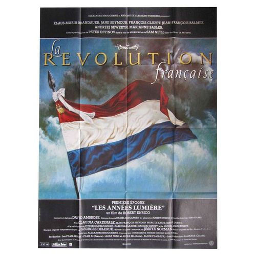 La Révolution Française - Première Époque: Les Années Lumière - Véritable Affiche De Cinéma Pliée - Format 120x160 Cm - De Robert Enrico Avec Klaus Maria Brandauer, Jane Seymour, François Cluzet -1989