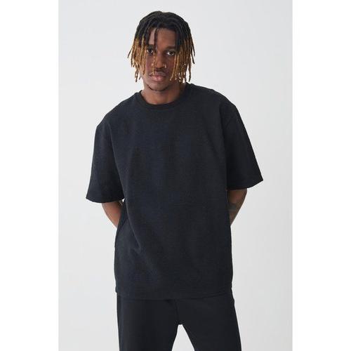 Tall Jacquard T-Shirt Homme - Noir - L, Noir