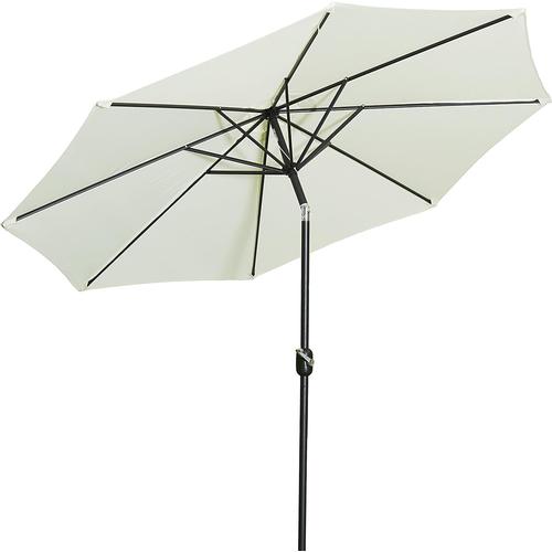 Parasol Diamètre 270 Cm, Protection Uv 50+, 270 X 270 X 245 Cm, Crème, 4900-1000-100.[Z249]