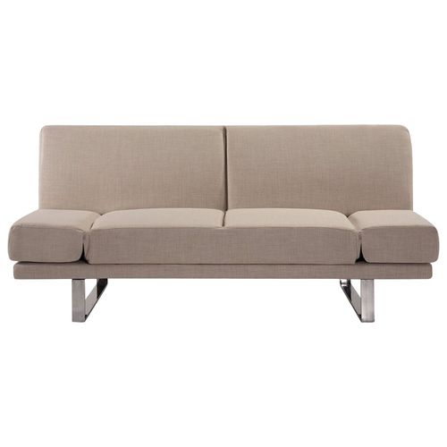 Canapé Convertible 2 Places En Tissu Beige York