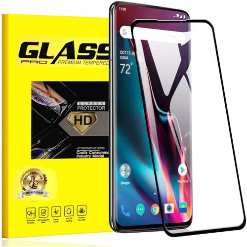 Oneplus 7 Pro Protection D'écran En Verre Trempé Protection Intégrale Des Bords Incurvés 0,3 Mm, 3d Dureté 9h Transparent Cristal