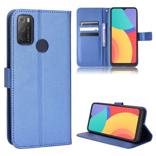 Étui Pour Alcatel 1s 2021 Couverture Portefeuille Magnétique Bicelle Titulaire De La Carte - Bleu