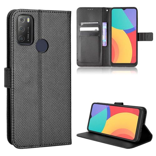 Étui Pour Alcatel 1s 2021 Couverture Portefeuille Magnétique Bicelle Titulaire De La Carte - Noir