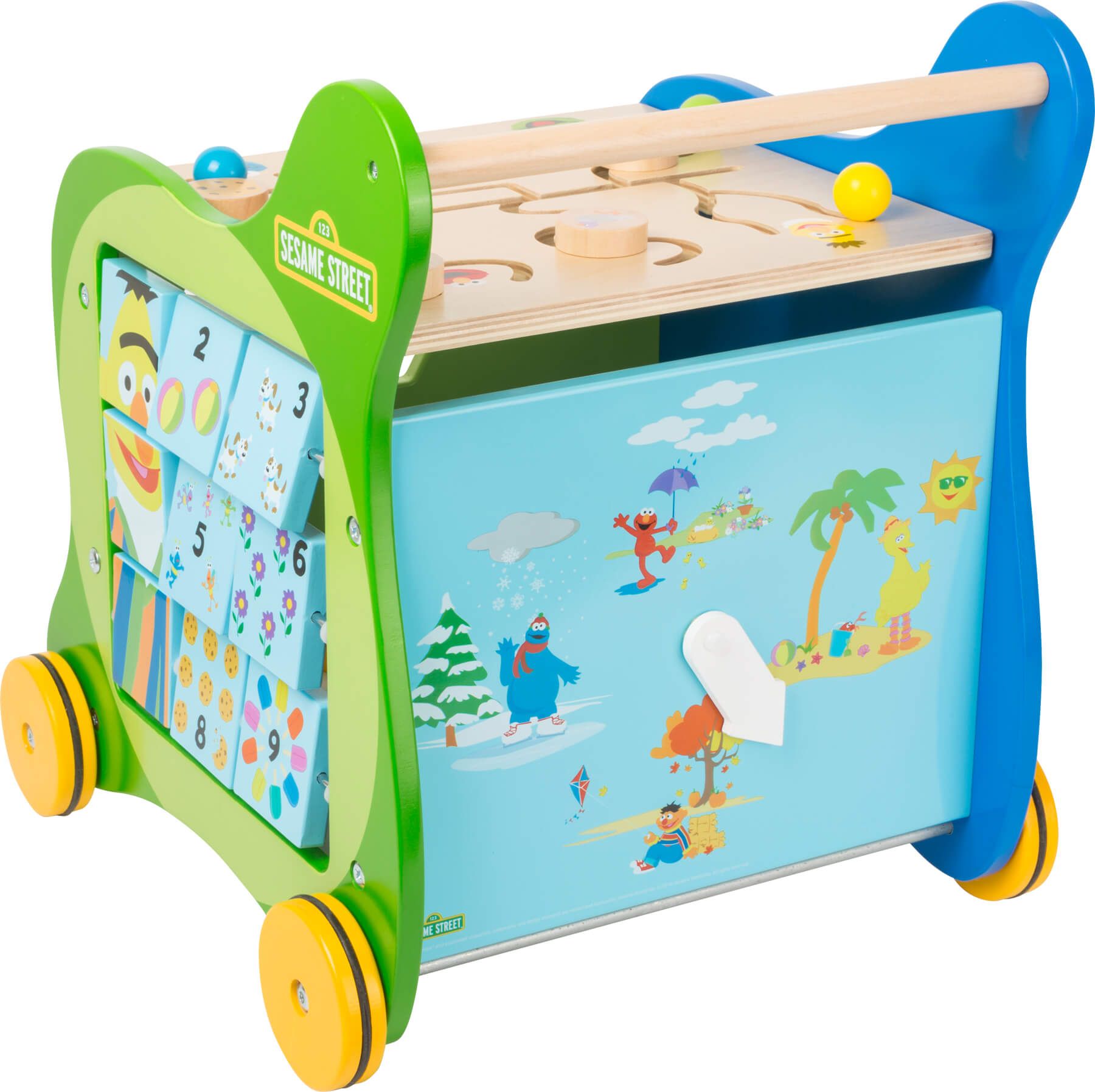 5 Rue Sesame Chariot De Marche Jouet En Bois Pour Enfant A Partir De 1 An Leg Rakuten